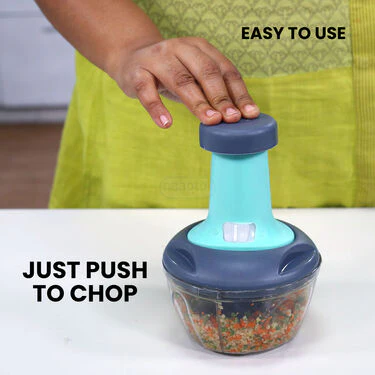 10 sec Onion & Veg Push Chopper + Garlic Crusher + Smart Knife (PC7) - Image 4