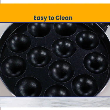 12 Cavity Nonstick Appam Patra with Long Handle & Lid (1AP3) - Image 7