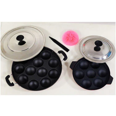 12 Cavity Nonstick Paniyaram Pathram & Lid + 7 Cavity Paniyaram Pathram & Lid (2AP1) - Image 7