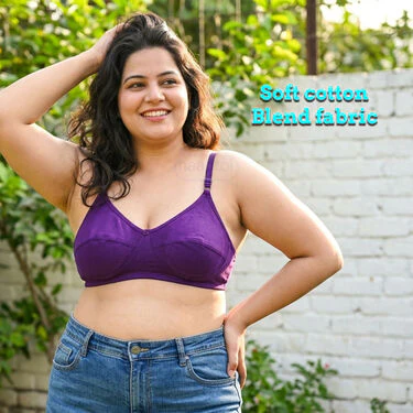 12 Medium Coverage Non Padded Daily Wear Bra For Heavy Bust (12PBR1) - Image 3