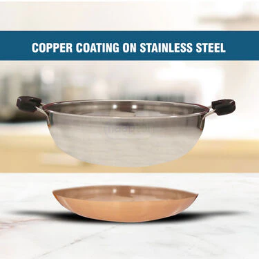 12 Pcs Stainless Steel Copper Coated Cook & Serve Set + FREE 6Pcs Knife Scissor Chopping Board Set (12CC1) - Image 10