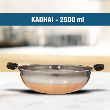 12 Pcs Stainless Steel Copper Coated Cook & Serve Set + FREE 6Pcs Knife Scissor Chopping Board Set (12CC1) - Image 2