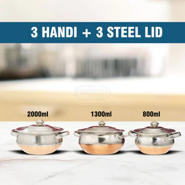 12 Pcs Stainless Steel Copper Coated Cook & Serve Set + FREE 6Pcs Knife Scissor Chopping Board Set (12CC1) - Image 6
