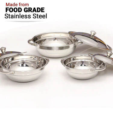16 Pcs Stainless Steel Cook & Serve Set (16SSCS1) - Image 3