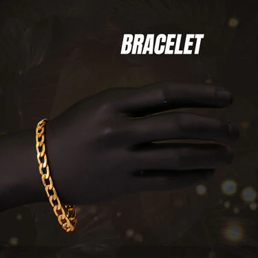 2 Golden Chain + Bracelet + Pendant + Austrian Diamond Ring (MGJ33) - Image 5