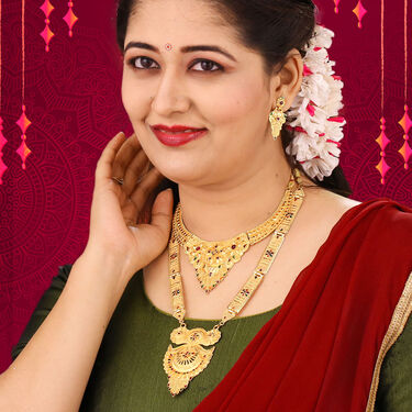 2 Golden Jewellery Sets with Free Golden Chain (2GJ1FC2) - Image 7