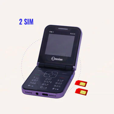 2 Sim Dual Screen Flip Phone With Camera (Rock Z Max) - Image 5