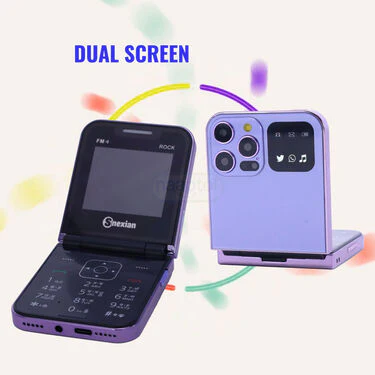 2 Sim Dual Screen Flip Phone With Camera (Rock Z Max) - Image 7