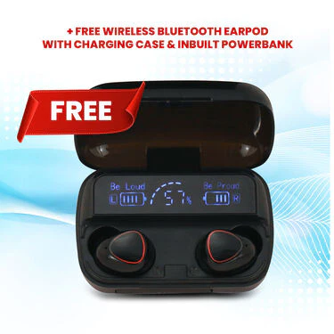 3 in 1 Smart Mobile Watch + Free Wireless Bluetooth Earpods with Charging Case & Inbuilt Powerbank (BCSW10) - Image 6