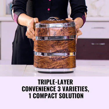 3 Layer Stackable Insulated Steel Casserole (3LSC1) - Image 5