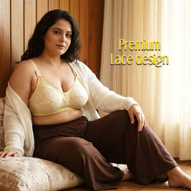 3 Sensational Full Coverage Lacy Bra With Broad Band (3FCB6) - Image 4
