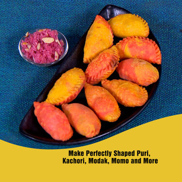 4 in 1 Puri Kachori & Gujiya & Momo-Modak Maker + Free 6 Pcs Snack Maker (PKG12) - Image 10