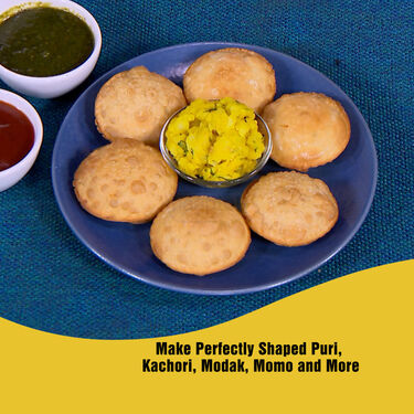 4 in 1 Puri Kachori & Gujiya & Momo-Modak Maker + Free 6 Pcs Snack Maker (PKG12) - Image 11