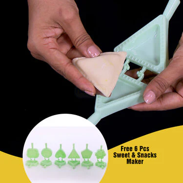 4 in 1 Puri Kachori & Gujiya & Momo-Modak Maker + Free 6 Pcs Snack Maker (PKG12) - Image 2