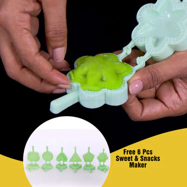 4 in 1 Puri Kachori & Gujiya & Momo-Modak Maker + Free 6 Pcs Snack Maker (PKG12) - Image 6