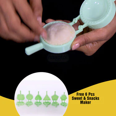 4 in 1 Puri Kachori & Gujiya & Momo-Modak Maker + Free 6 Pcs Snack Maker (PKG12) - Image 7
