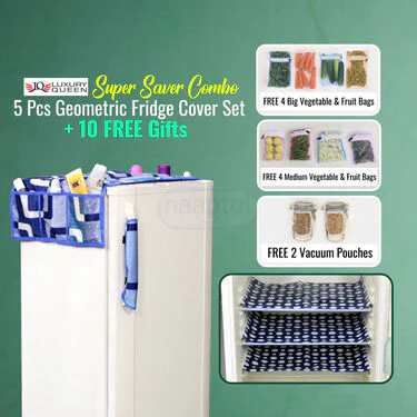 5 Pcs Geometric Fridge Cover with 10 Free Gifts (5FC3)