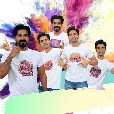 5 Round Neck Holi T-Shirts (5RT28) - Image 2