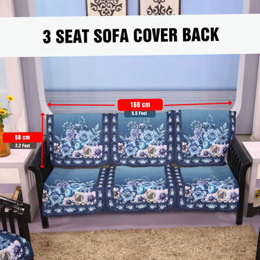 5 Seater Designer Quilted Sofa Cover Set (5VSC2) - Image 9