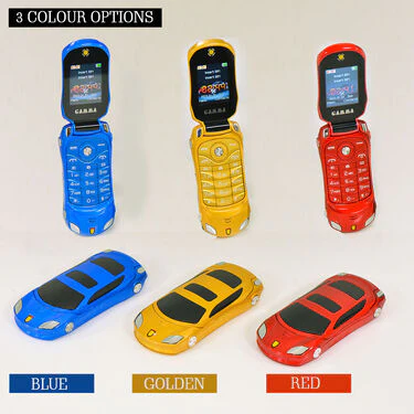 Car Flip Phone with Dual Screen & Dual SIM + Free Wireless Bluetooth Earpods with Charging Case & Inbuilt Powerbank (CSM11) - Image 2
