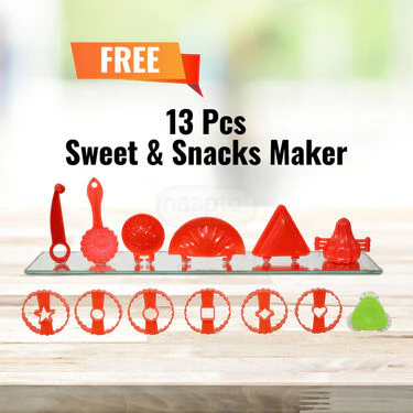 Chapati & Puri Press + Free 13 pcs Sweet & Snack Maker (CP8) - Image 3