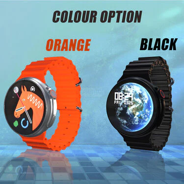 Edge to Edge Round Screen Bluetooth Calling Smart Watch + Wireless Magnetic Charger (SWR1) - Image 3