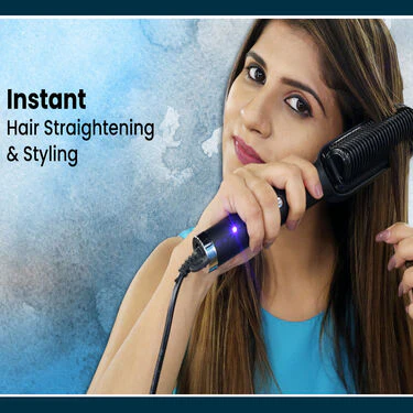 Electric Hair Straightener Brush - Image 4