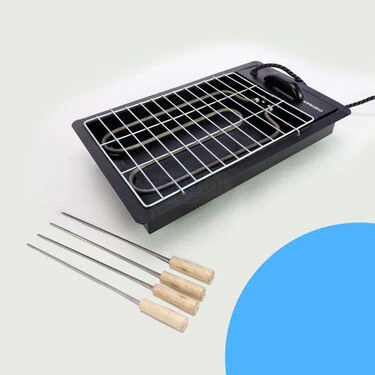 Electric Smokeless BBQ Grill + FREE 4 Skewers (EFM6) - Image 2