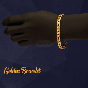 Golden Chain + Alphabet Pendant + Golden Bracelet + Ring (MGJ36) - Image 3