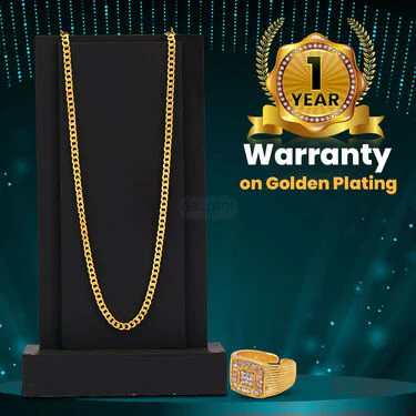 Golden Combo - Golden Watch + Golden Chain + Ring (MGWCR1) - Image 6