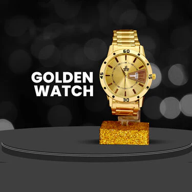 Golden Watch + Golden King Bracelet (MGWB4) - Image 5