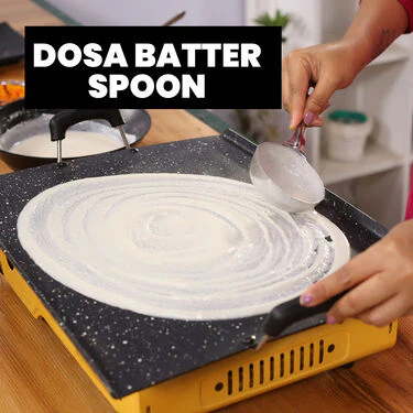 Jumbo Non Stick Dosa Tawa + Free Dosa Batter Spoon + Wooden & Nylon Spatula + Vegetable Masher (1PT1BS2) - Image 7