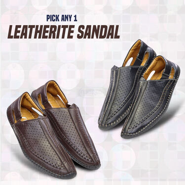 Leatherite Sandal Pick Any 1 Free leatherite watch + Sunglasses + Wallet (SW87) - Image 2