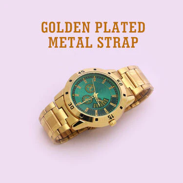 Mens Golden Watch with Free Ladies Designer Watch (MLGW10) - Image 5