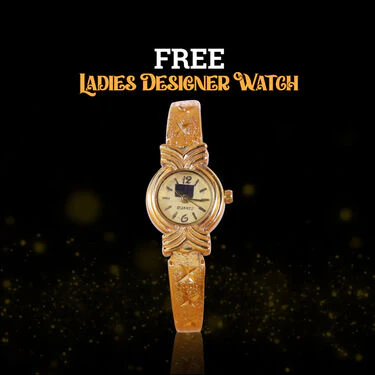 Mens Golden Watch With Free Ladies Designer Watch (MLGW13) - Image 4
