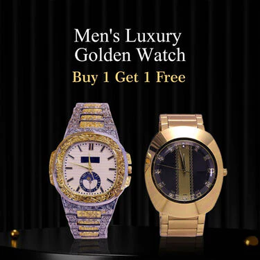 Mens Luxury Golden Watch Buy1 Get 1 Free (2MW16) - Image 3