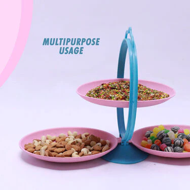 Multi-Use Foldable 3 Layer Fruit, Snack, Candy Plate(FFT) - Image 2