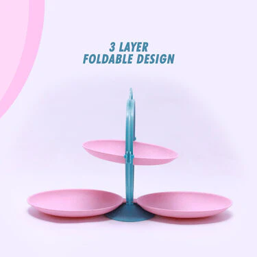 Multi-Use Foldable 3 Layer Fruit, Snack, Candy Plate(FFT) - Image 5