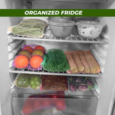 Pack of 12 Fridge Storage Bags for Vegetables & Fruits (12FSB) - Image 4