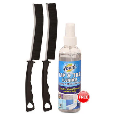 Pack of 2 Corner & Gap Cleaning Brush + Free Tap & Tile Cleaner - Image 2