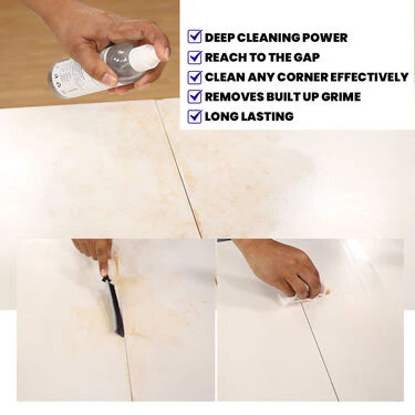 Pack of 2 Corner & Gap Cleaning Brush + Free Tap & Tile Cleaner - Image 3