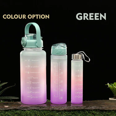 Pack of 3 Motivational Sipper Water Bottles with Trendy Stickers (3PB1) - Image 4