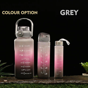 Pack of 3 Motivational Sipper Water Bottles with Trendy Stickers (3PB1) - Image 5