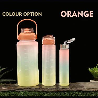 Pack of 3 Motivational Sipper Water Bottles with Trendy Stickers (3PB1) - Image 6