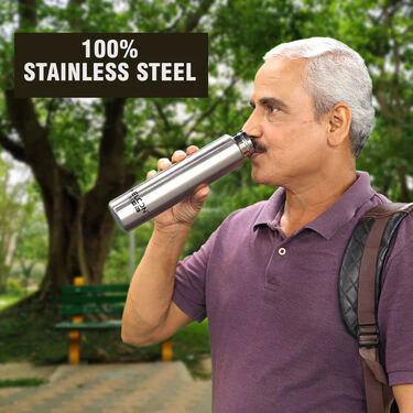 Pack of 3 Stainless Steel Slim Bottles - 500ML (3B2) - Image 3