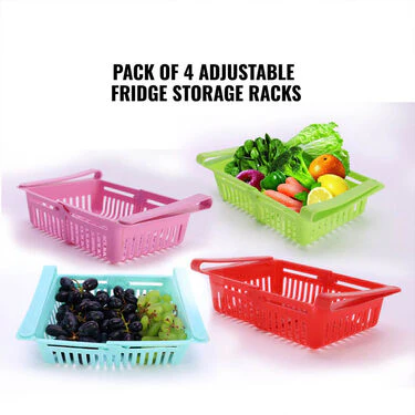 Pack of 4 Adjustable Fridge Storage Rack (4FR1) - Image 2
