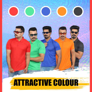 Pack of 5 Collar T-shirt With 5 Matching Sunglasses (5PTS1) - Image 8