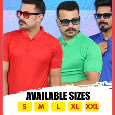 Pack of 5 Collar T-shirt With 5 Matching Sunglasses (5PTS1) - Image 9
