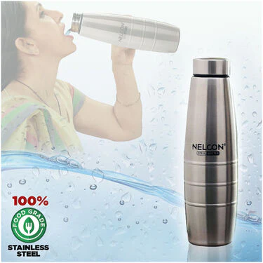 Pack of 6 Stainless Steel Water Bottles (1 ltr each) (6B6) - Image 3