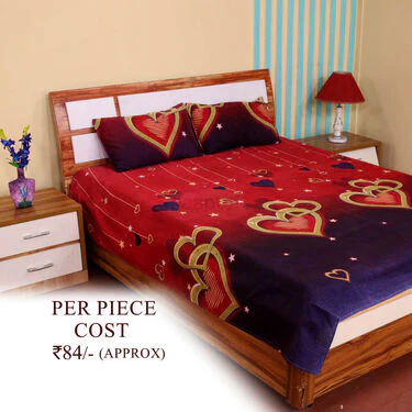 Pack Of 8 Double Bed Sheets With16 Pillow Covers Free (8BS61) - Image 4